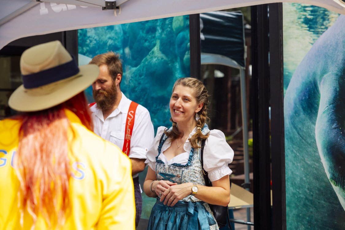 Oktoberfest activation at the Unlock Tampa Bay Visitors Center